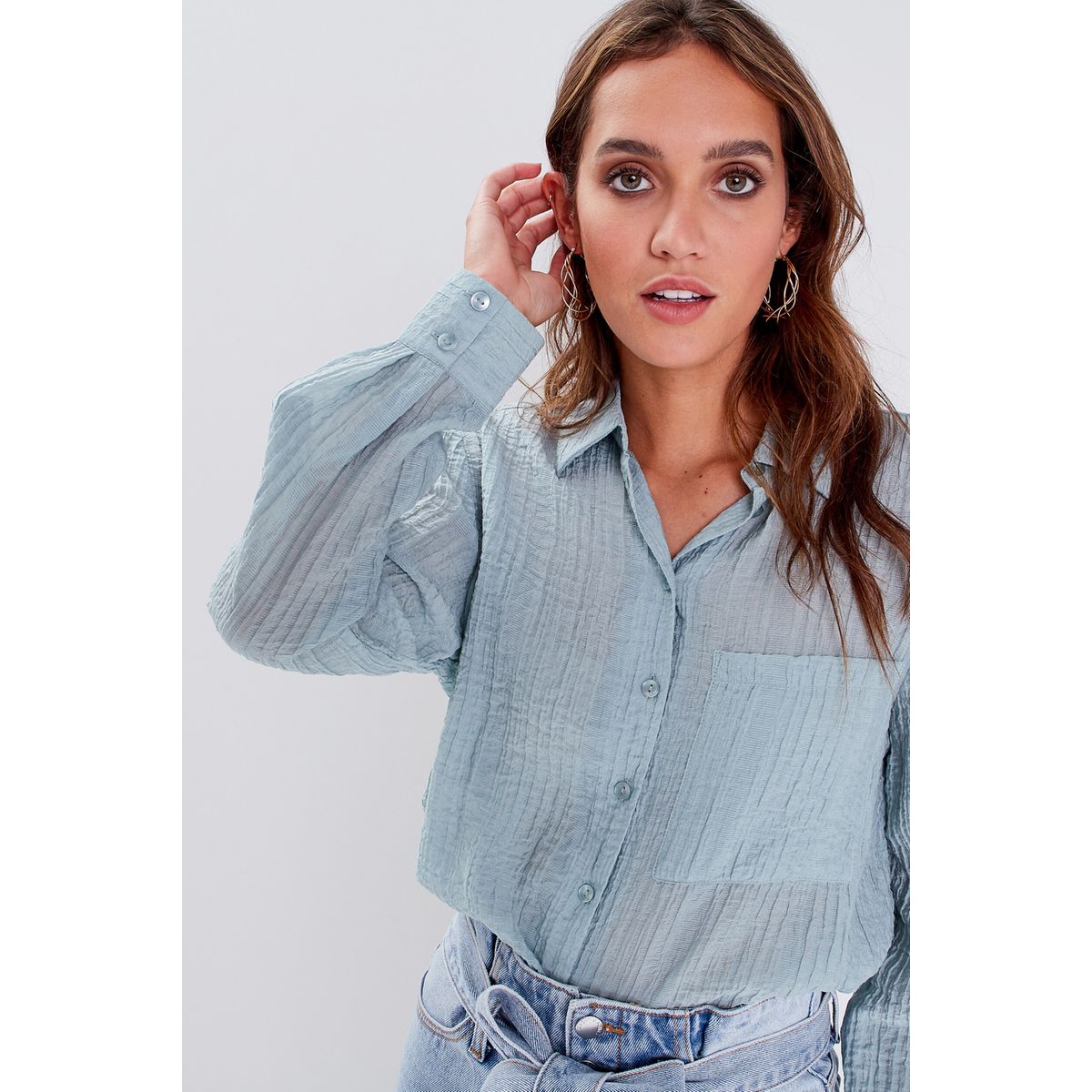 547 Cheer Viscose Chemisier Tunique Taille 36-42 Bleu Neuf 547 Cheer Viscose Chemisier Tunique Taille 36-42 Bleu Neuf